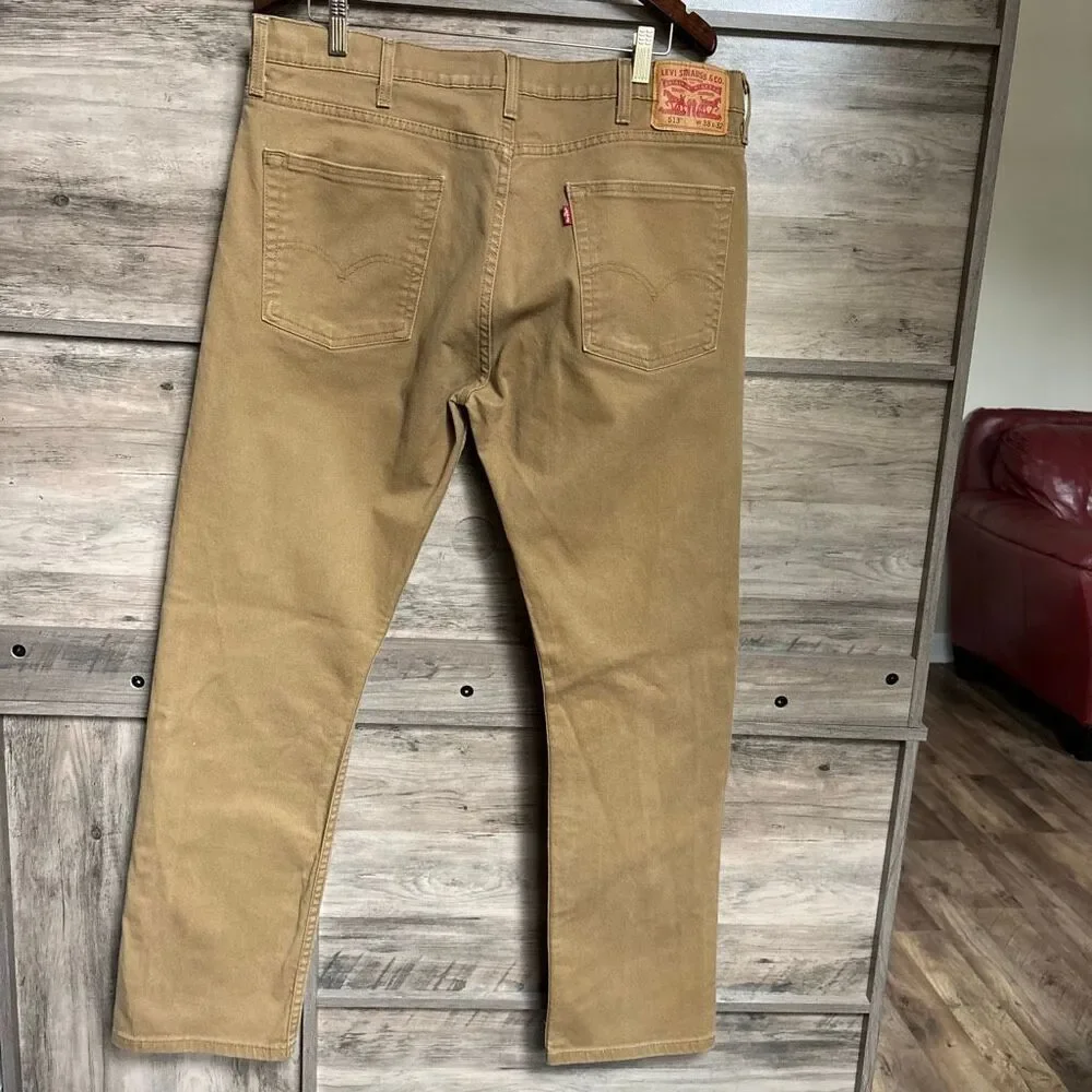 Levi's 513 Levi Strauss Tan Jeans 38 Casual Boho Classic Coastal Streetwear